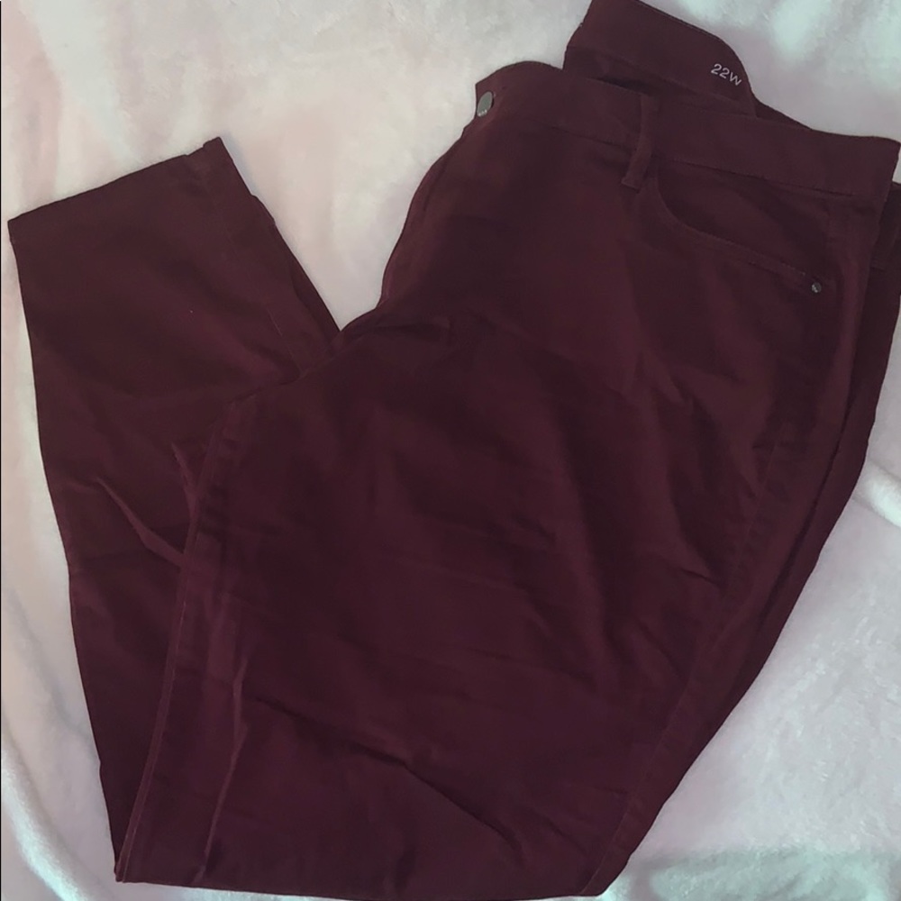 Ox blood jeggings